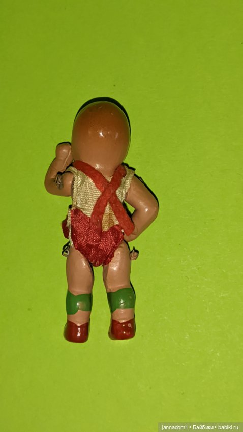 Антикварный бисквитный немецкий пупсик Edi, высота 7,5 см (фото 5)