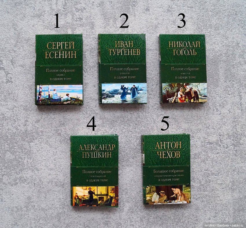 Книги "Русская классика" №4 в масштабе 1:6 (фото 2)