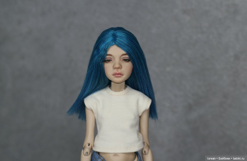 Парик из альпаки сури для ptichka art dolls (фото 2)