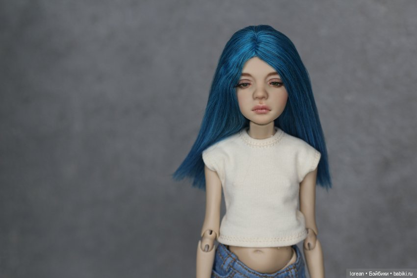 Парик из альпаки сури для ptichka art dolls