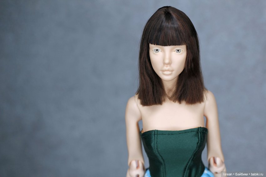 Парик из альпаки сури для Eslin doll (фото 2)