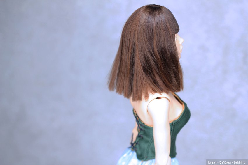 Парик из альпаки сури для Eslin doll (фото 4)