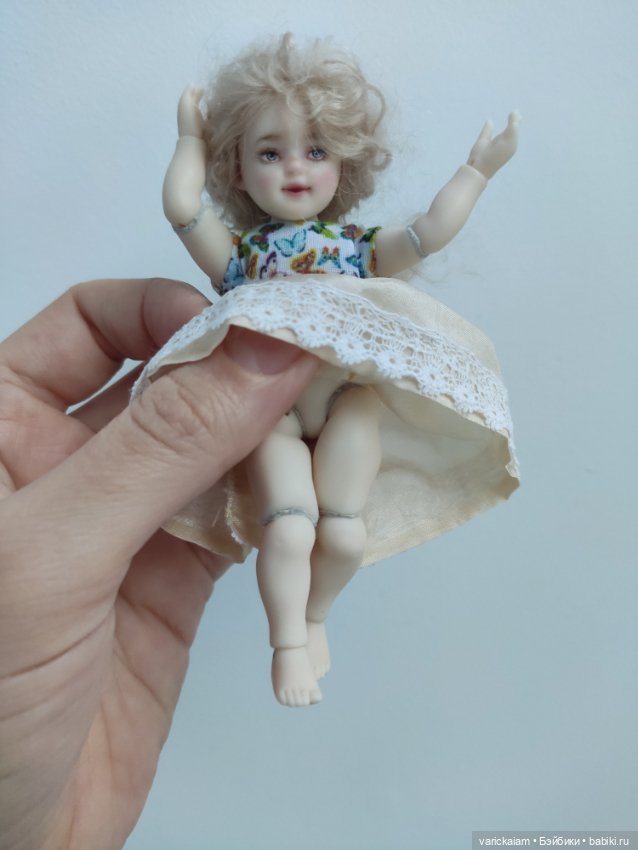Миниатюрная шарнирная авторская кукла (фото 3)