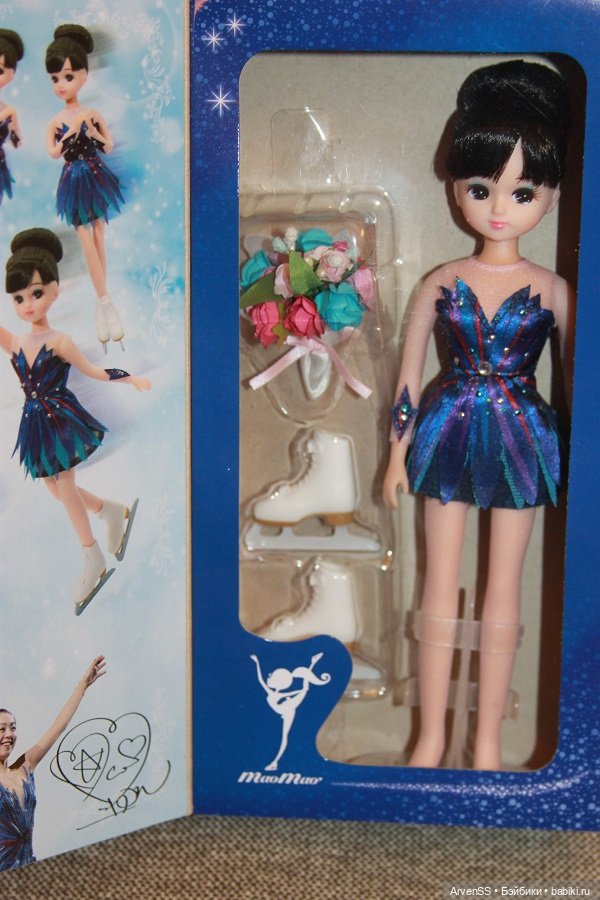 Лимитный выпуск Mao Asada Licca-chan doll set with frame stamp limited figure skating (фото 3)