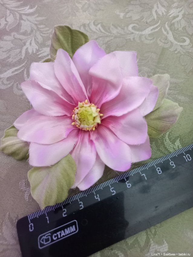 Цветок шиповника из натурального шелка (фото 4)