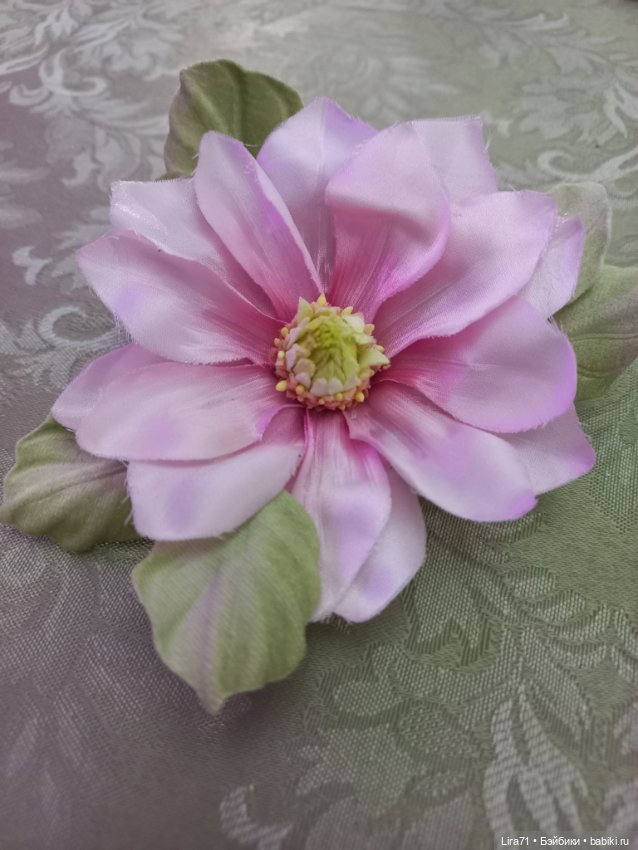 Цветок шиповника из натурального шелка (фото 2)