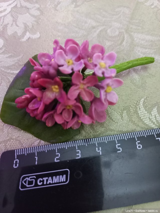 Бутоньерка из холодного фарфора (фото 5)