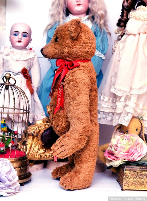 Выкройка Мишка Тедди Ранний Антикварный Медведь Немецкий Шарнирный Teddy Bear 45см (фото 5)