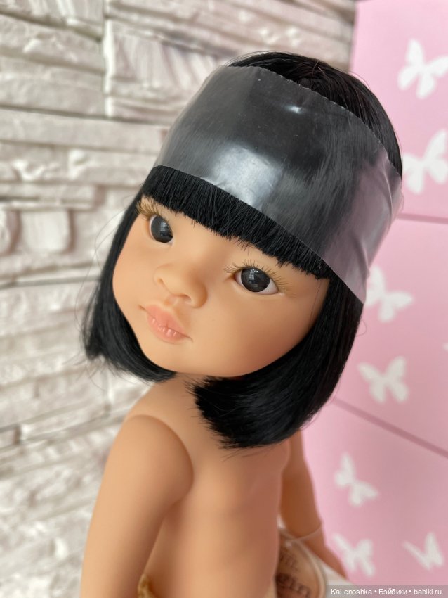 Лиу с каре и чёлкой, чёрными волосами, чёрными глазами Паола Рейна(Paola Reina), нюд