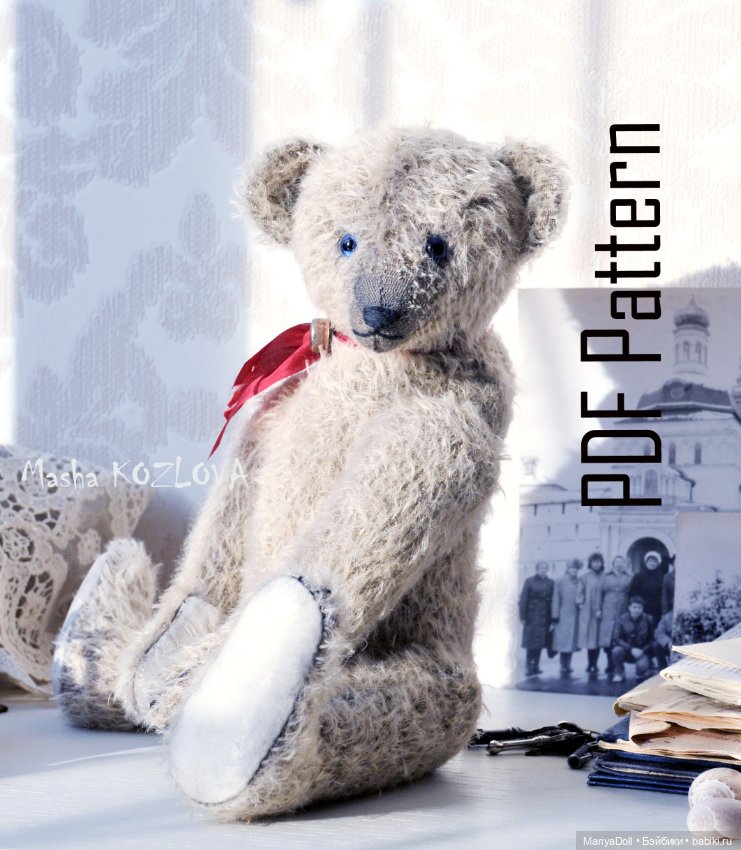 Авторская Выкройка Медведя типа Штайф Steiff 1908г Немецкий Традиционный Мишка Тедди