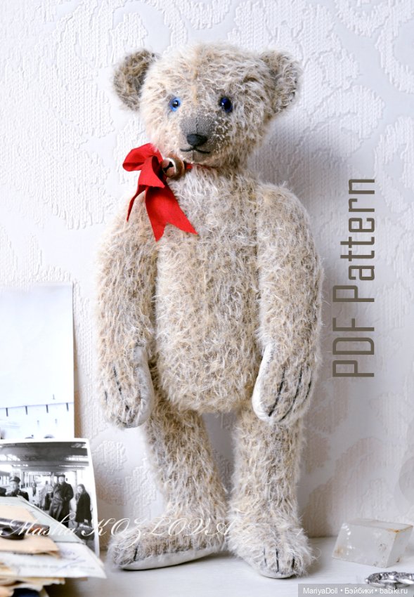 Авторская Выкройка Медведя типа Штайф Steiff 1908г Немецкий Традиционный Мишка Тедди (фото 4)