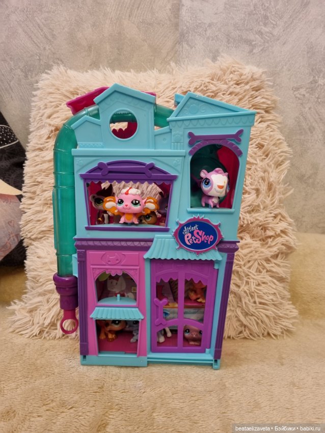 Фирменный редкий микро домик Littlest Pet Shop LPS c фигуркой питомцем