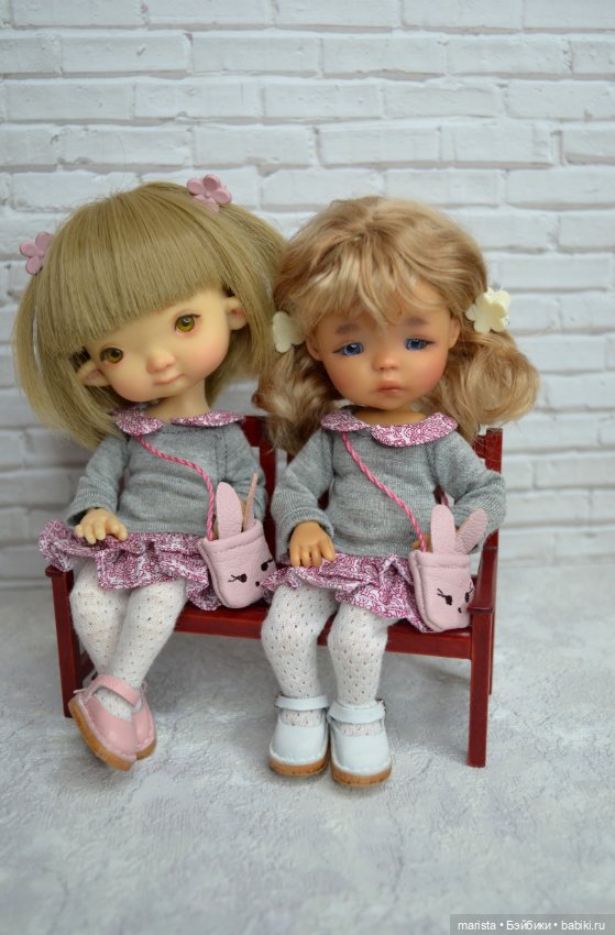 Платья с сумочками-зайками для Twinkles Meadow dolls, Irrealdoll (фото 4)