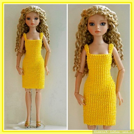 Бисерное платье для Tonner и Ellowyne (фото 3)