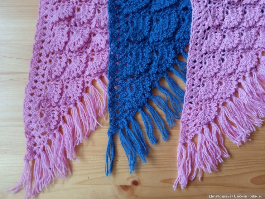 Ажурная шаль для кукол — Одежда для кукол (фото 7)