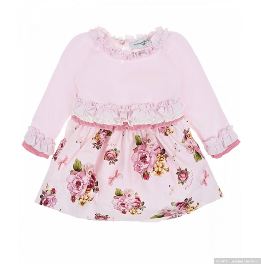 Платье Monnalisa с цветочным принтом