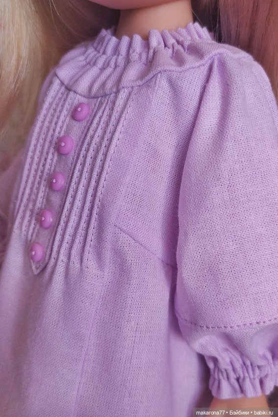 Платье - сорочка, для кукол Видал Рохас 41 см, цвет сиреневый (фото 2)