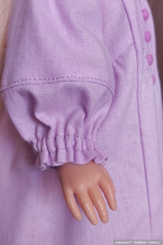 Платье - сорочка, для кукол Видал Рохас 41 см, цвет сиреневый (фото 3)