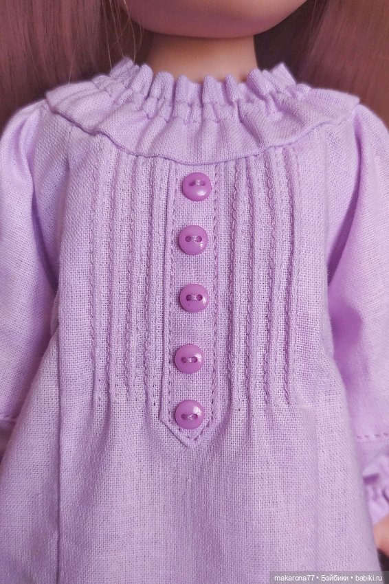 Платье - сорочка, для кукол Видал Рохас 41 см, цвет сиреневый (фото 4)