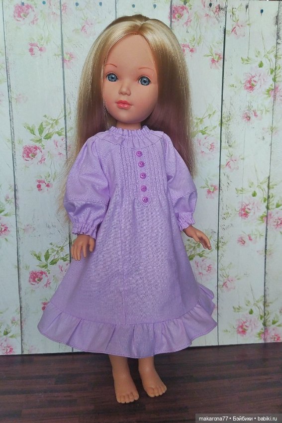 Платье - сорочка, для кукол Видал Рохас 41 см, цвет сиреневый