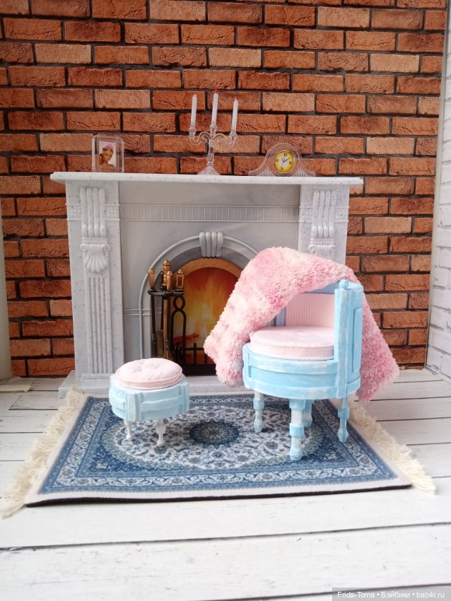 Мебель прованс ретро винтаж Шебби шик кресло пуфик банкетка плед (фото 5)