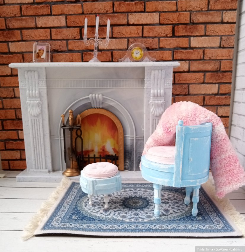 Мебель прованс ретро винтаж Шебби шик кресло пуфик банкетка плед (фото 8)