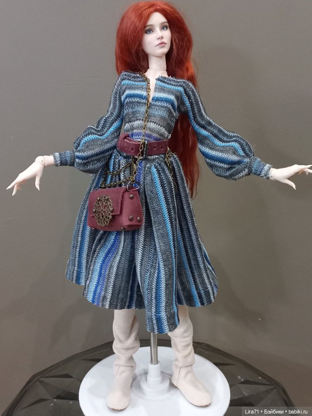 Платье, ремень, сумочка на худеньких авторок, Тоннер, FR, Integrity Барби (фото 3)