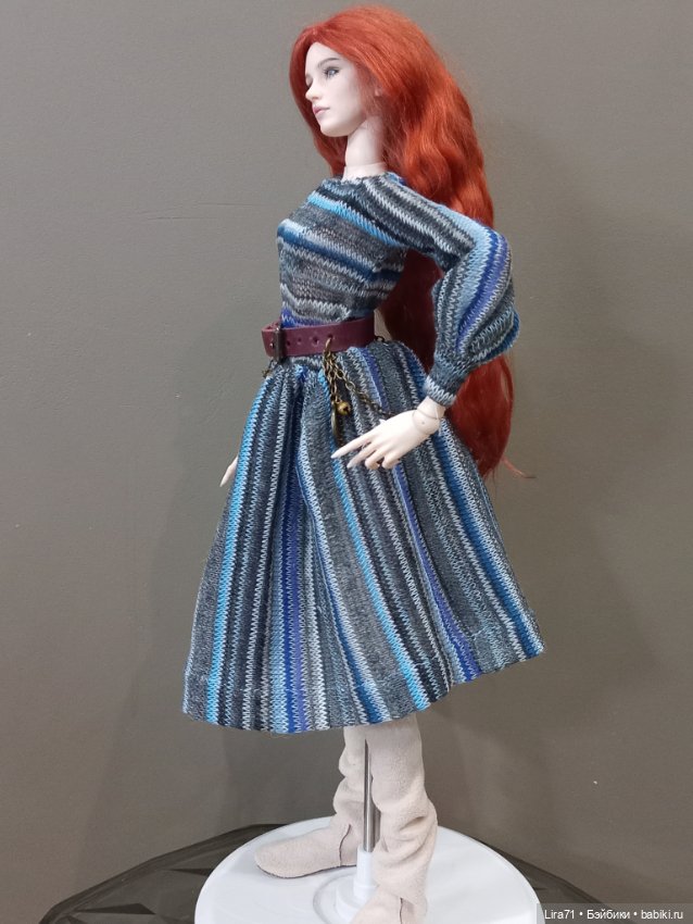 Платье, ремень, сумочка на худеньких авторок, Тоннер, FR, Integrity Барби (фото 10)