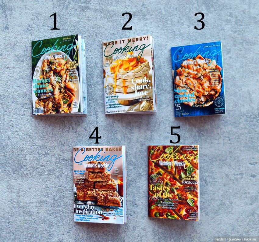 Набор кулинарных журналов (на англ.) в масштабе 1:6 (фото 2)