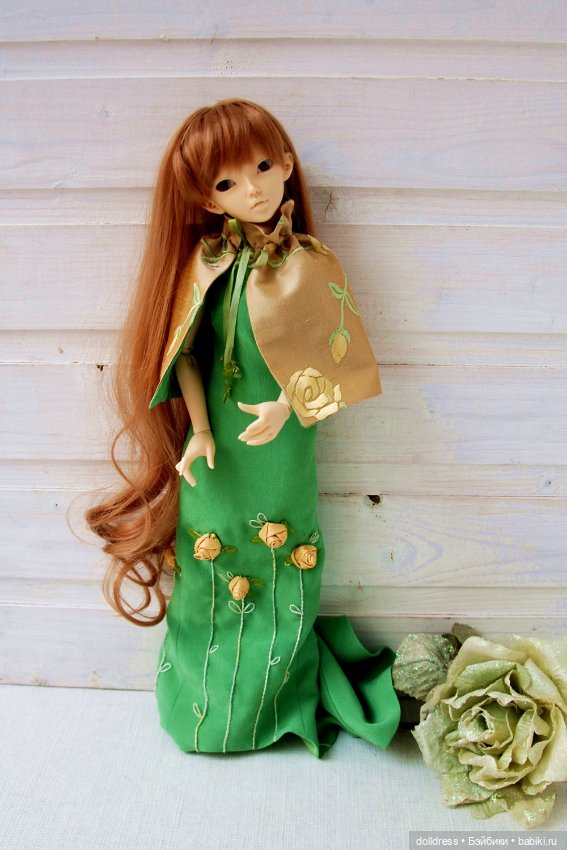 Платье с накидкой — Одежда для BJD