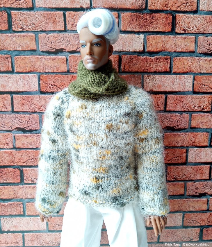 Адонис свитер аутфит джемпер твид шапка снуд шарф TBLeague PHICEN JiaouDoll Action figure