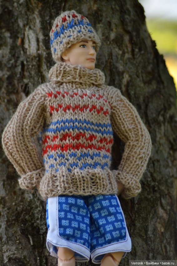 Свитер для Кена. Шапочка в подарок (фото 3)