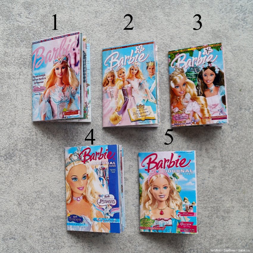 Набор журналов "Barbie" №2 в масштабе 1:6 (фото 2)