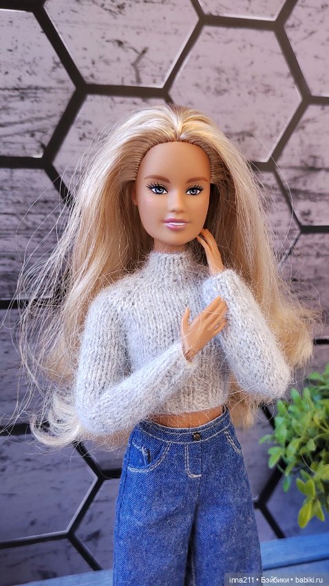 Мастер-класс по вязанию водолазки для Барби Barbie (фото 5)