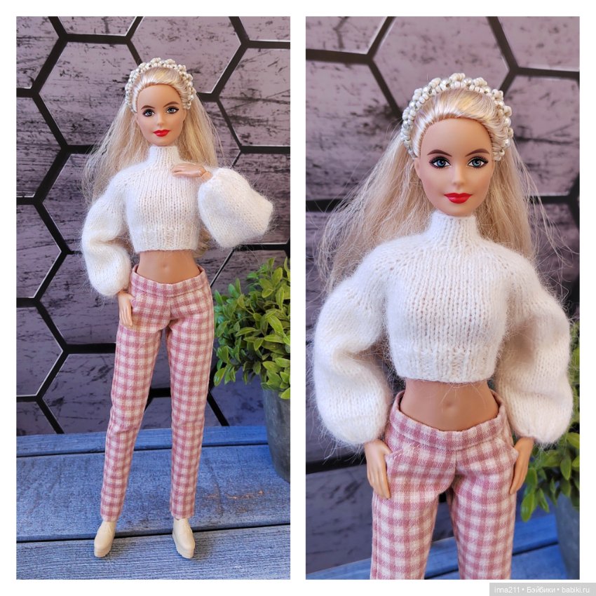 Мастер-класс по вязанию водолазки для Барби Barbie (фото 3)