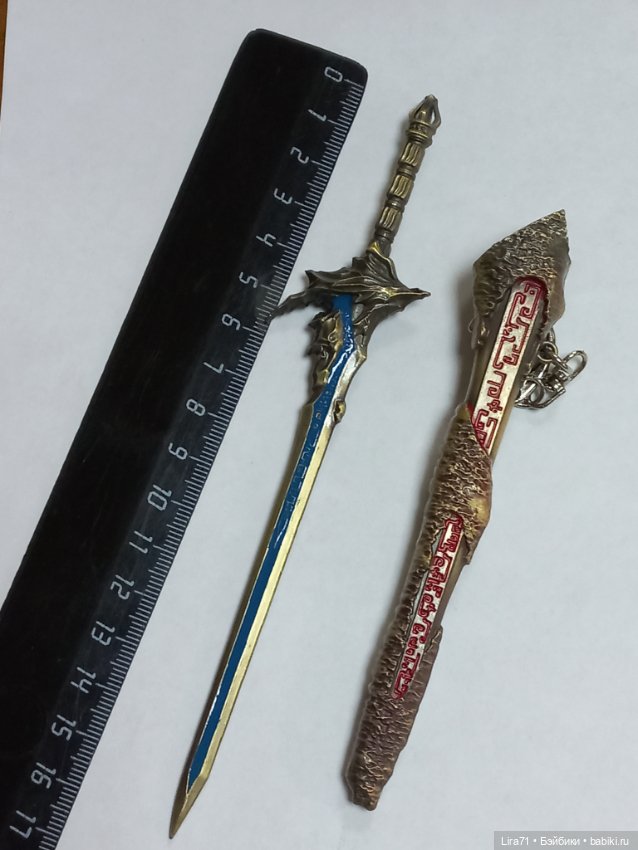 Меч с ножнами из металла 17 см (фото 4)