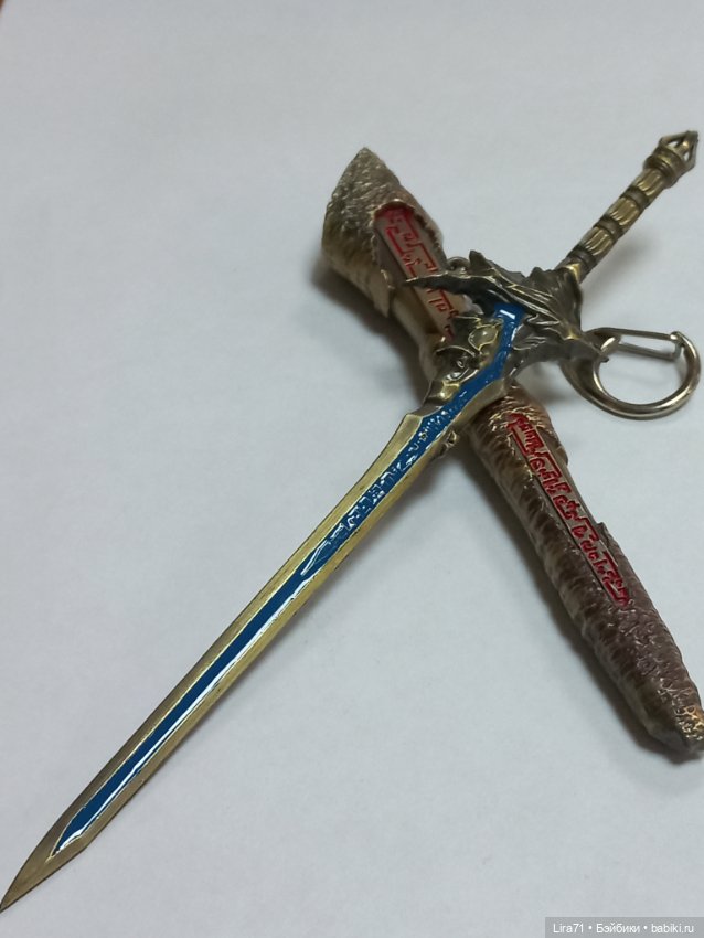 Меч с ножнами из металла 17 см (фото 2)