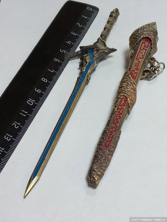 Меч с ножнами из металла 17 см (фото 3)