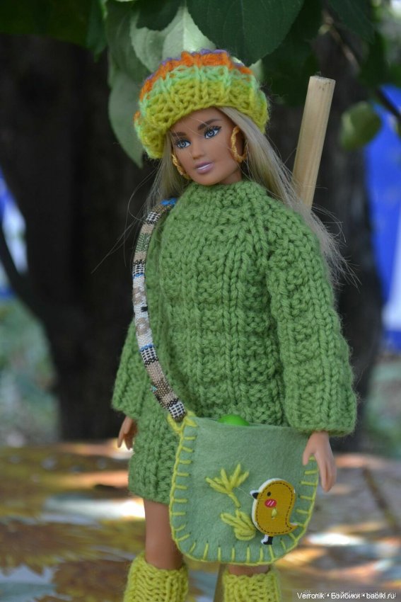 Костюм для Барби "Зеленое яблоко"