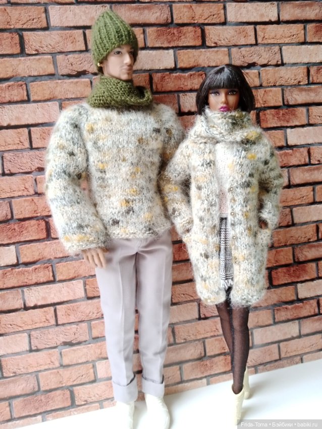 Адонис свитер аутфит джемпер твид шапка снуд шарф TBLeague PHICEN JiaouDoll Action figure