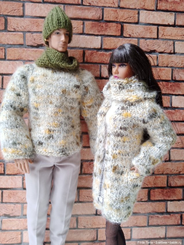 Адонис свитер аутфит джемпер твид шапка снуд шарф TBLeague PHICEN JiaouDoll Action figure