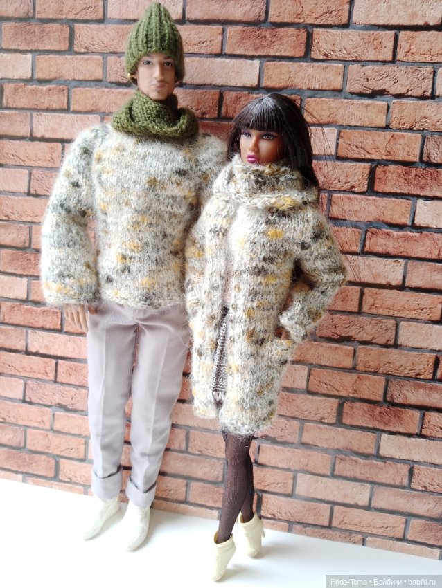 Адонис свитер аутфит джемпер твид шапка снуд шарф TBLeague PHICEN JiaouDoll Action figure