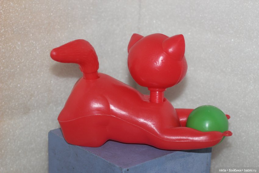 Игрушка СССР * Каталка * Кот с мячиком (фото 4)
