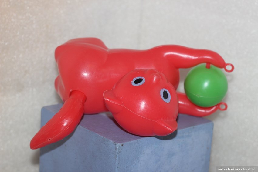Игрушка СССР * Каталка * Кот с мячиком (фото 8)