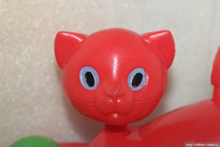 Игрушка СССР * Каталка * Кот с мячиком (фото 2)