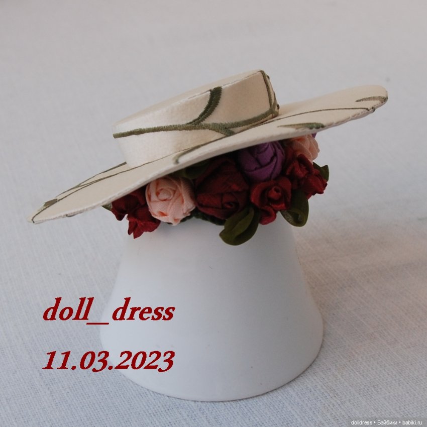 Шляпка "Цветущий сад" — Одежда для кукол (фото 6)