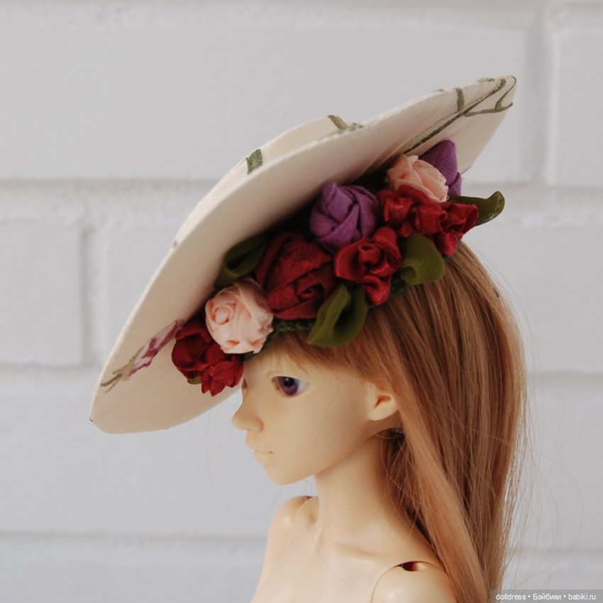 Шляпка "Цветущий сад" — Одежда для кукол (фото 2)