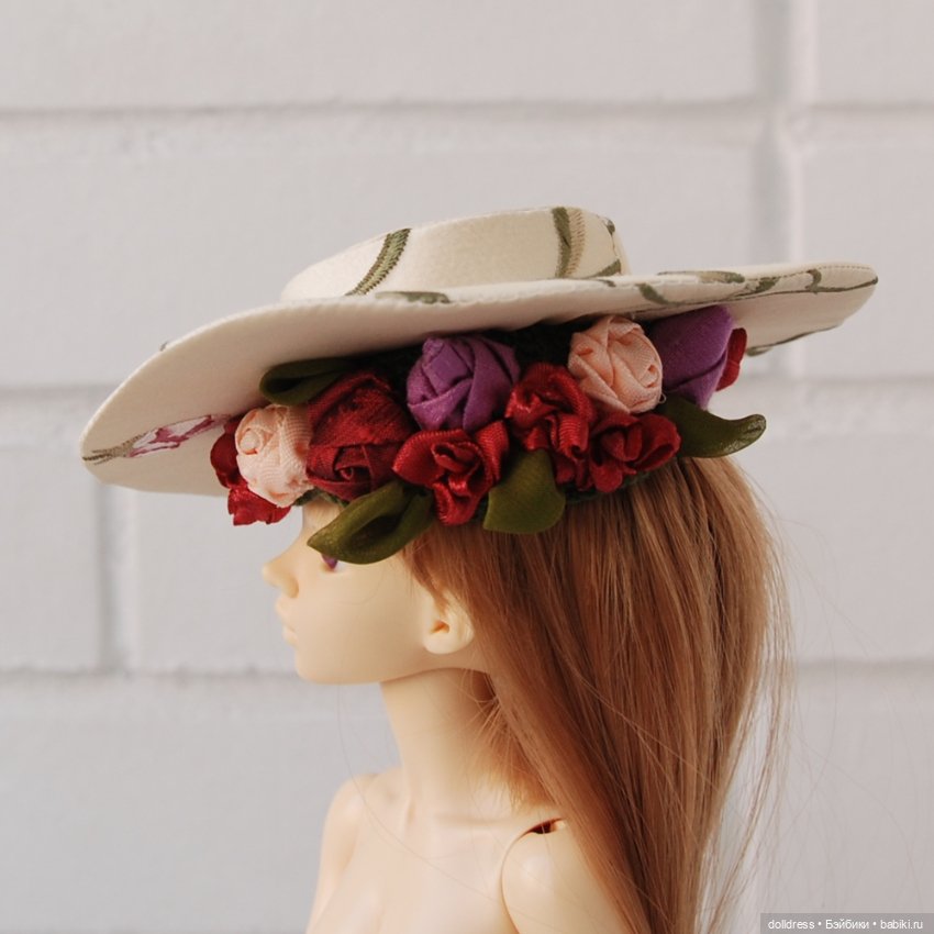 Шляпка "Цветущий сад" — Одежда для кукол (фото 3)