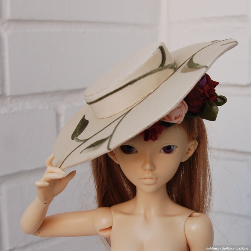 Шляпка "Цветущий сад" — Одежда для кукол (фото 4)