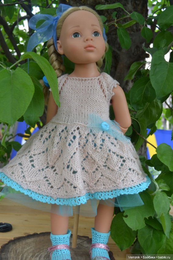 Платье и носочки для куклы Gotz. Для куклы 45-50 см (фото 7)